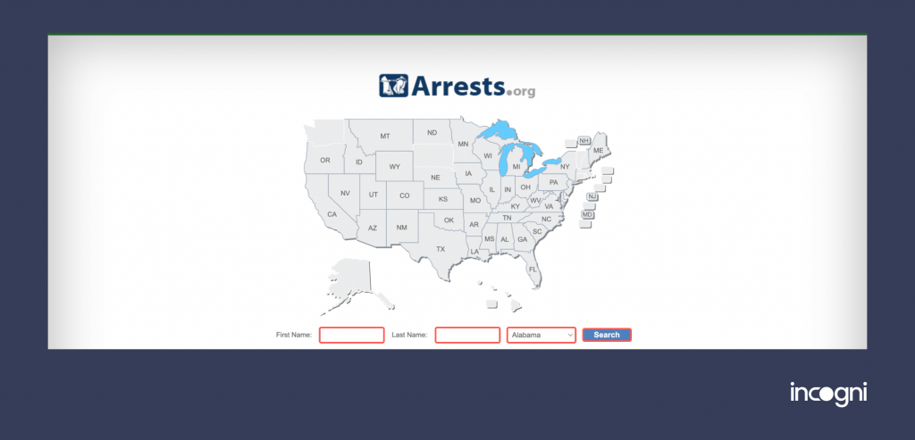 Arrests.org Opt-Out & Remove Your Info [2024] | Incogni