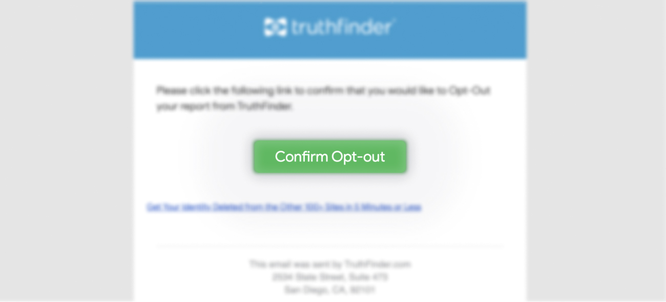 Opt out of truth finder step 4