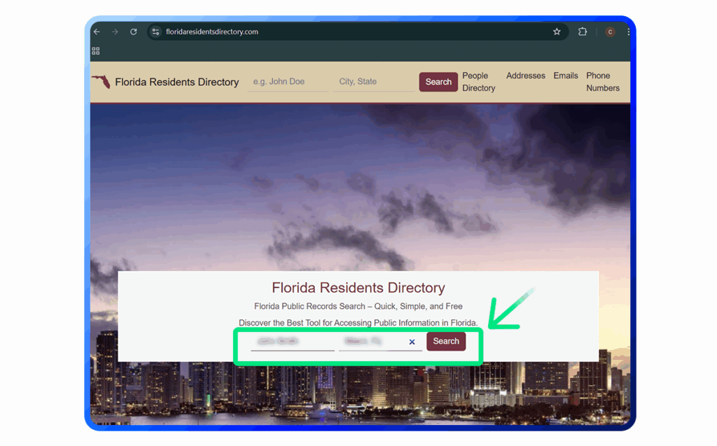 Florida Residents Directory Opt Out step1