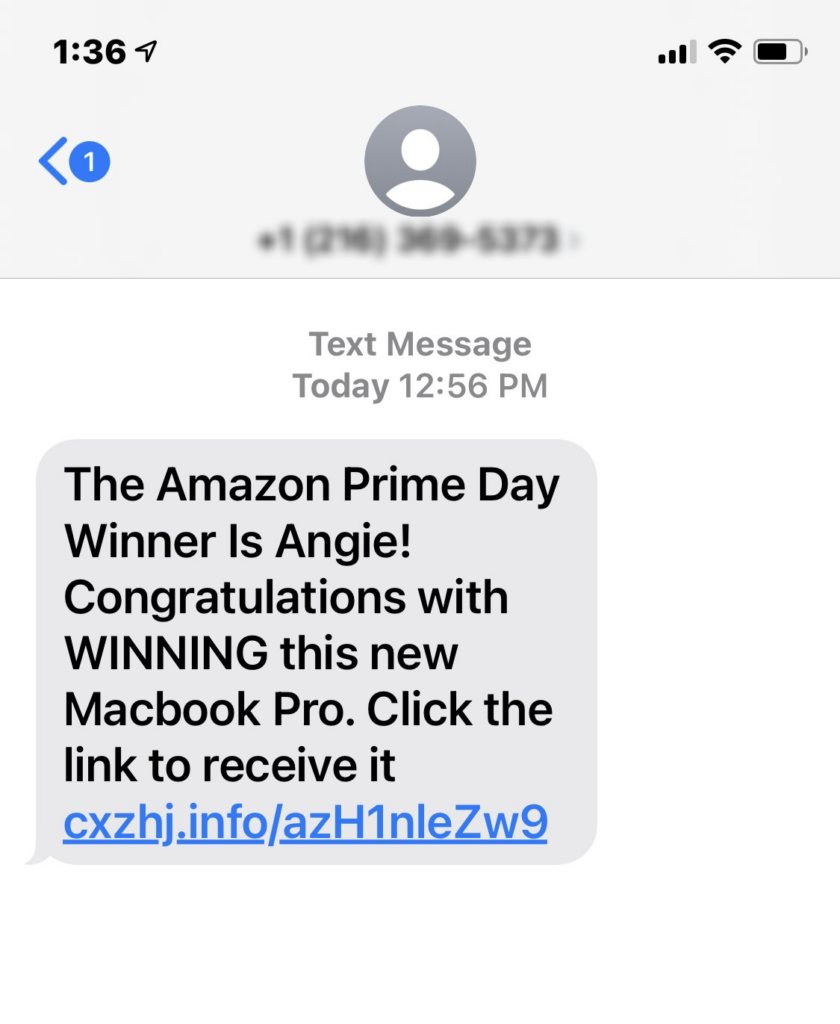 Amazon Winner of The Day Scam image 1