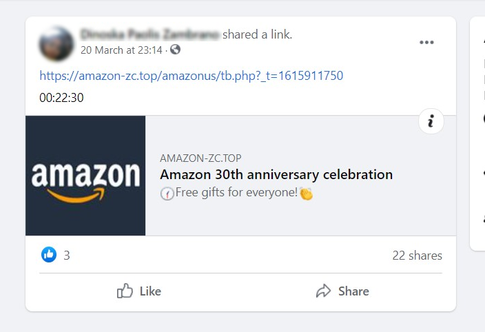 Amazon Anniversary Scam image 1