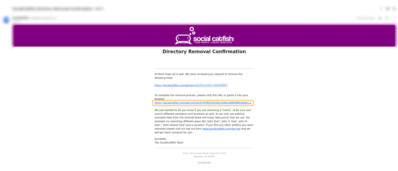 Social Catfish Opt Out Guide step 4-2