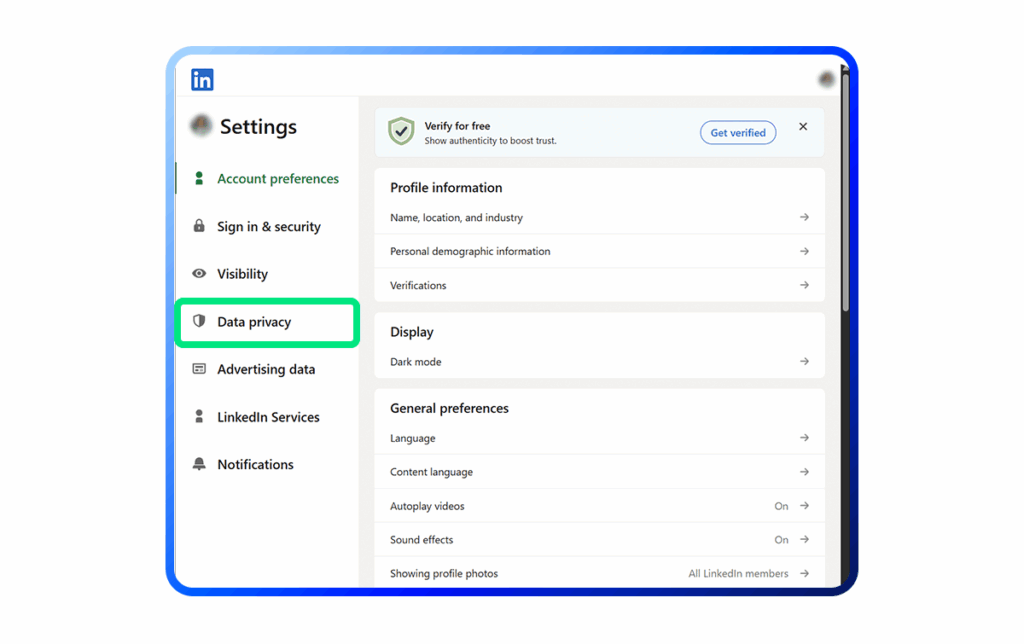 How to find accounts linked to LinkedIn step3