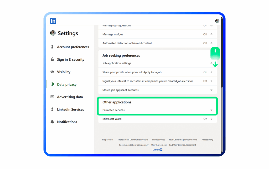 How to find accounts linked to LinkedIn step4