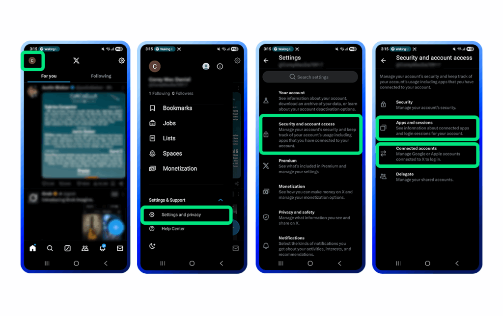 How to find accounts associated with X (Twitter)