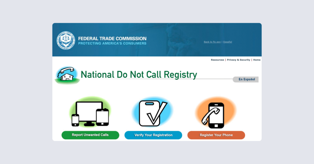 How to manage anonymous calls: National Do Not Call