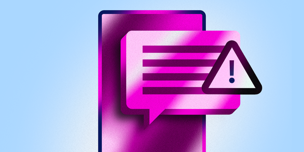 how to identify a fake text message