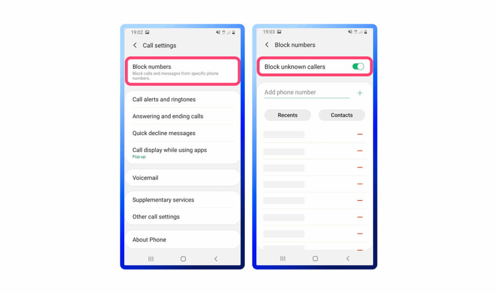 No caller ID vs unknown caller: access incognito mode on chrome mobile copy