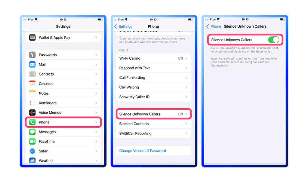 No caller ID vs unknown caller: block unknown Android3