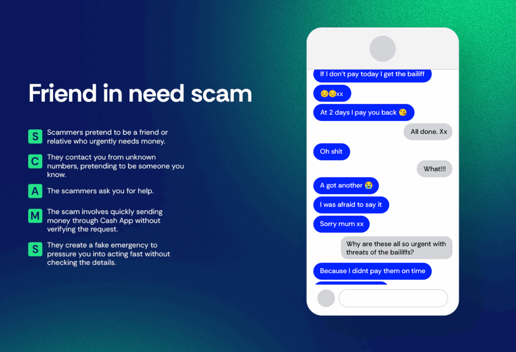 Cash App Scams & How to Avoid Them: Friend in need scam
