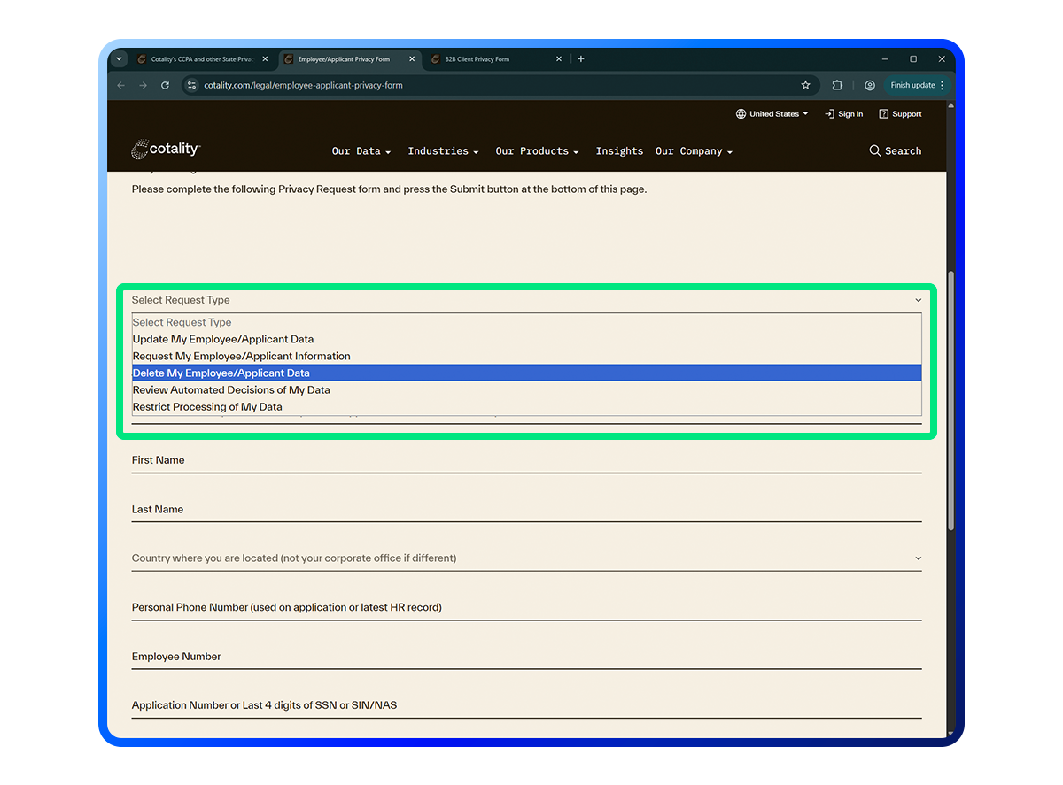 Cotality opt-out step 4